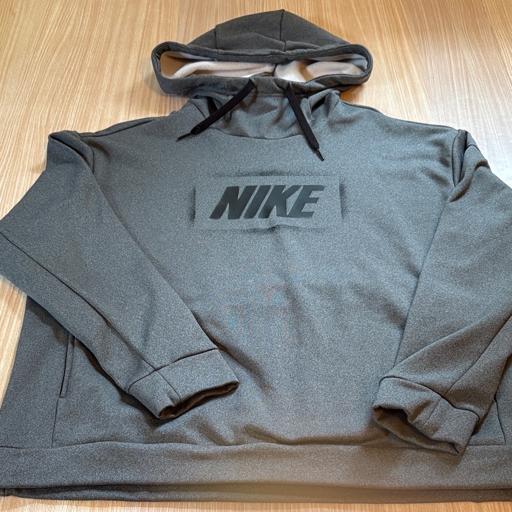 Nike hooded sweatshirt gray black
